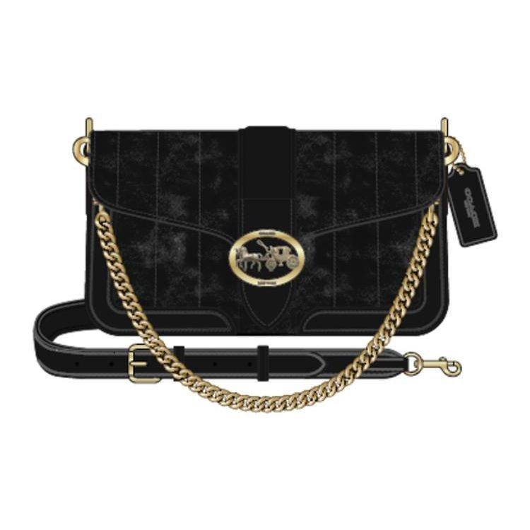 

Coach Georgie 14 Flap Closure Leather Mini Shoulder Crossbody Bag Women bags Black CG617-IMBLK Basic Set (Bag+Dust Bag)