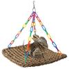 Reptile and Birdcage Woven Hammock: Water Hyacinth & Grass Lizard Basking Platform