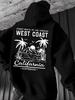 Los Angeles Directional Opening Men'S Casual Fashion Print Hoodie, Fiber, Thick Knit Fabric with K