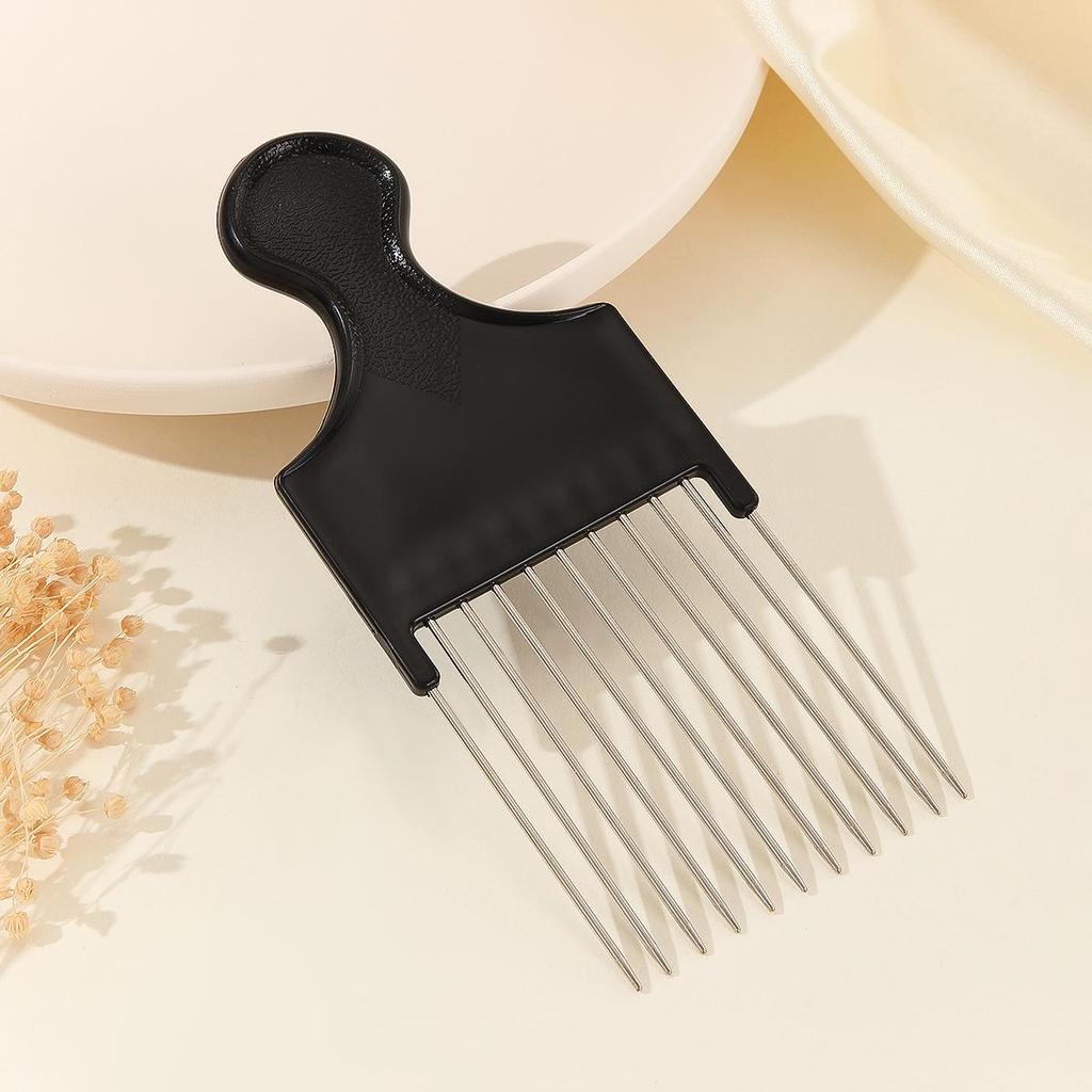 Black Steel Needle Styling Comb