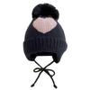 0-3Year Soft Baby Knitted Hat Solid Color Beanie Hats Windproof Winter Hat  Boys Girls