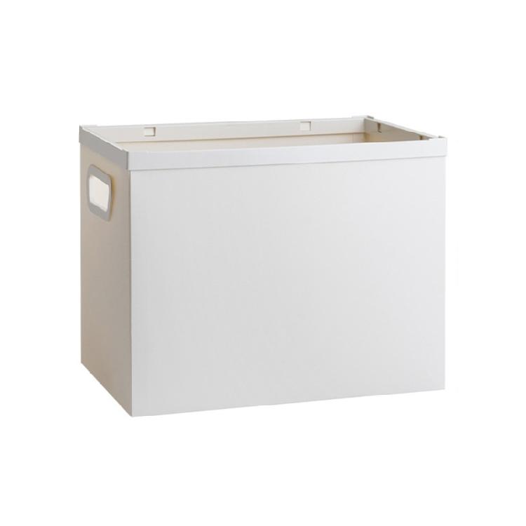 Plastic Document Organiser Container Box File Organiser Storage and Filing Box with Handle for File Folder Magazine Book small белый