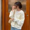 Women's College Style Hooded Sweatshirt Jacket - Spring/Autumn 2023 Zipper Loose Cardigan Top