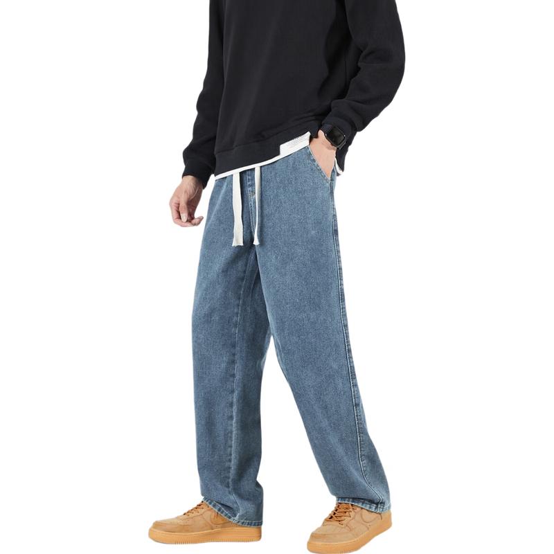 

TonLion 2025 Men s Basic Versatile Straight-Leg Jeans L