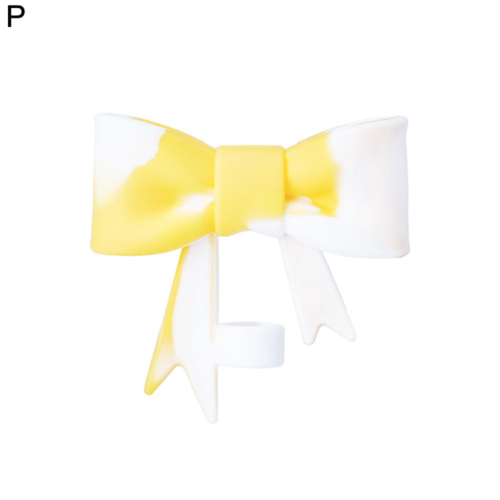 Lovely Bow Straw Covers Cap Toppers For Stanley 30&40 OZ Tumbler Cup Reusable Cute Silicone Straw Tips Lids Protect Covers New