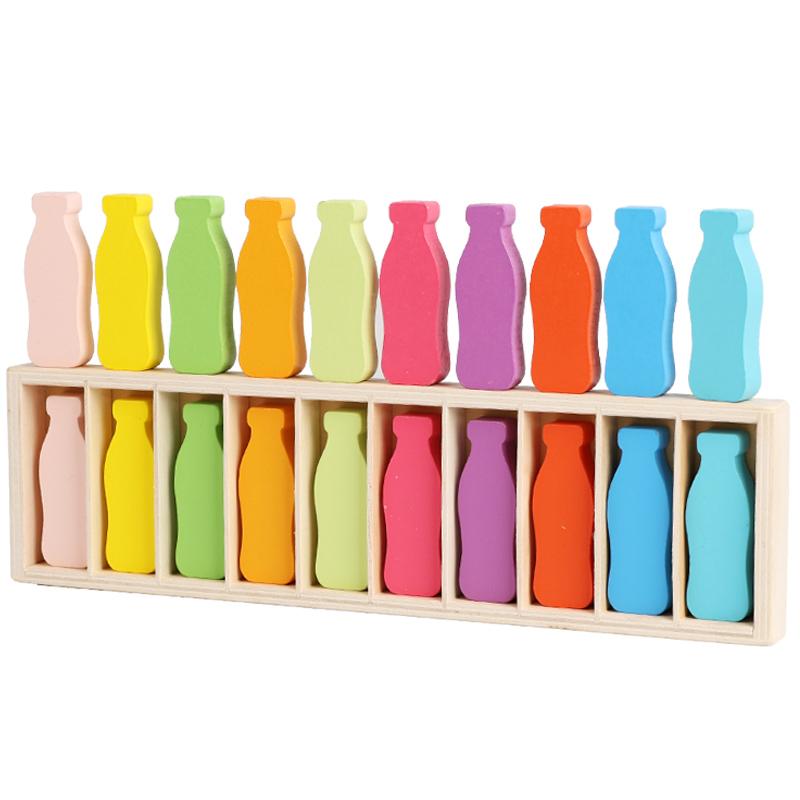 

New Kids Puzzle Toy Drink to Drink Color Sorting Cup Color Matching Classification Montessori Early Education Logical Thinking