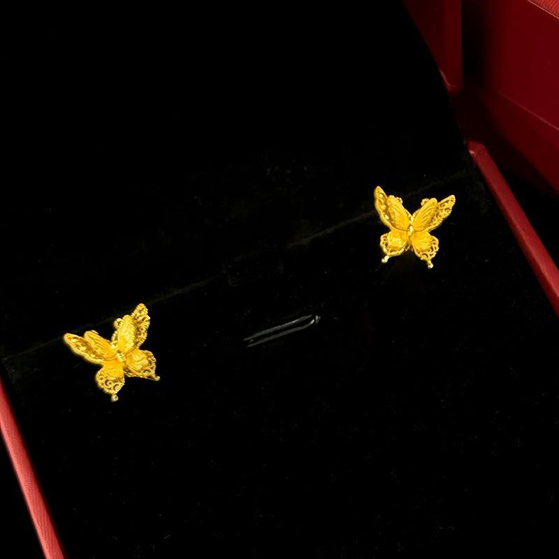 Classic hollow out butterfly earrings for women luxury design new in fashion and elegant earings stud party gifts
