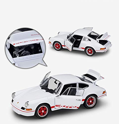 WELLY 1/24 1973 Porsche 911 Carrera RS 2.7 White Diecast Car [Parallel Import]
