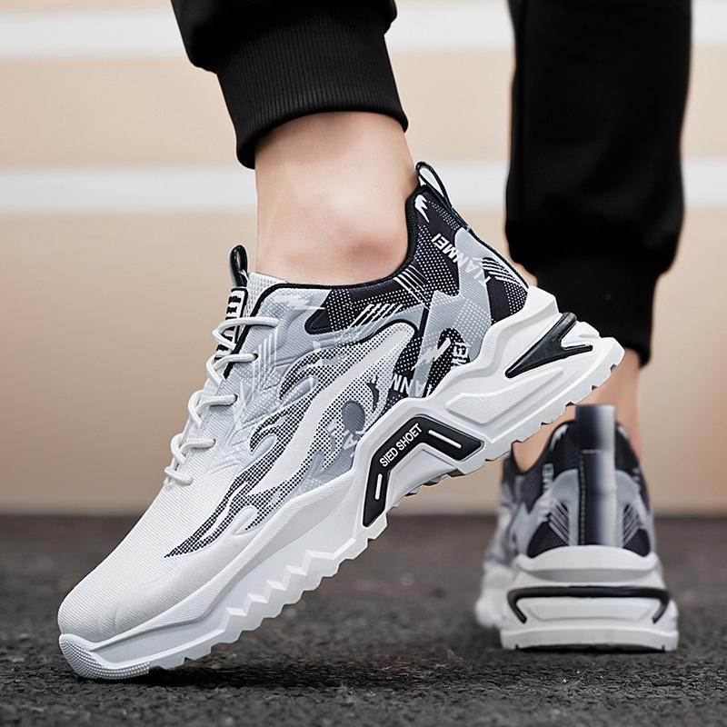 

Мужская обувь осень-зима 2025 года, новая молодежная спортивная обувь для бега, легкая, на толстой подошве, износостойкая, популярная мужская обувь для пап 39