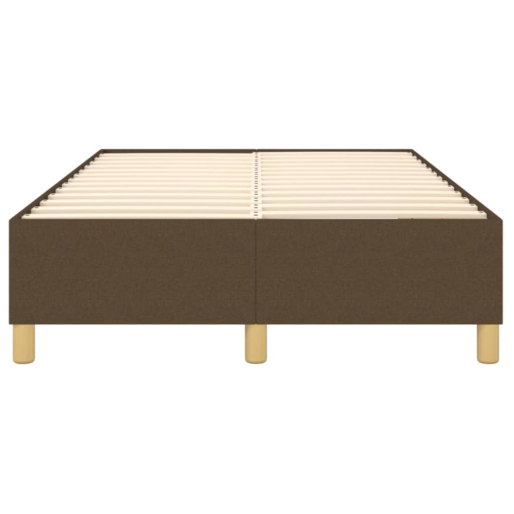 Vidaxl Bed Frame Without Mattress, Dark Brown, 120X200 Cm, With Fabric