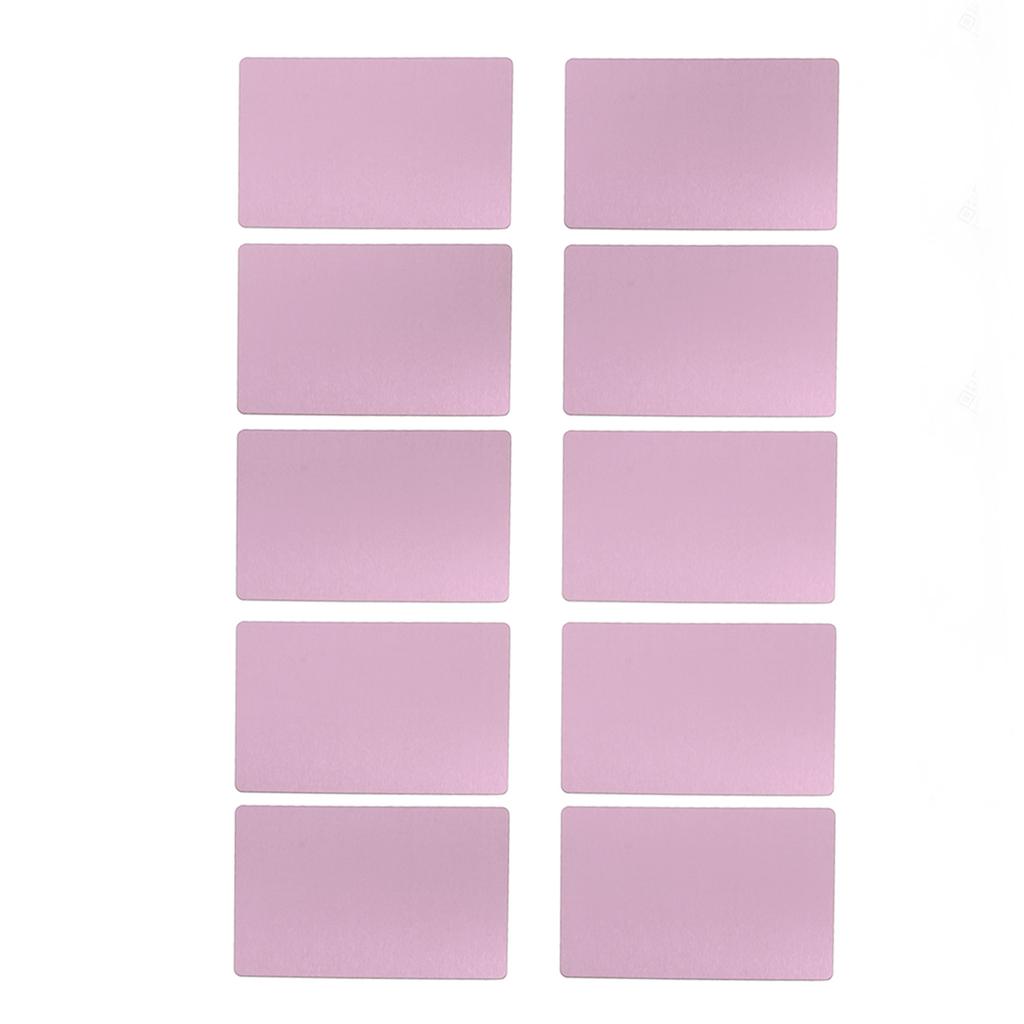 50 STÜCK Visitenkarte Lasergravur Wasserdicht und Verschleißfest Aluminium Visitenkarte für Firma Roségold