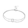 925 Silver Butterfly Moon Star Stone Bracelet Minimalist Jewelry