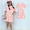 Girls Loose Fit Short Sleeve Dress Lightweight Round Neck Casual Animal Print Summer Dress for Kids Comfortable Daily Wear
