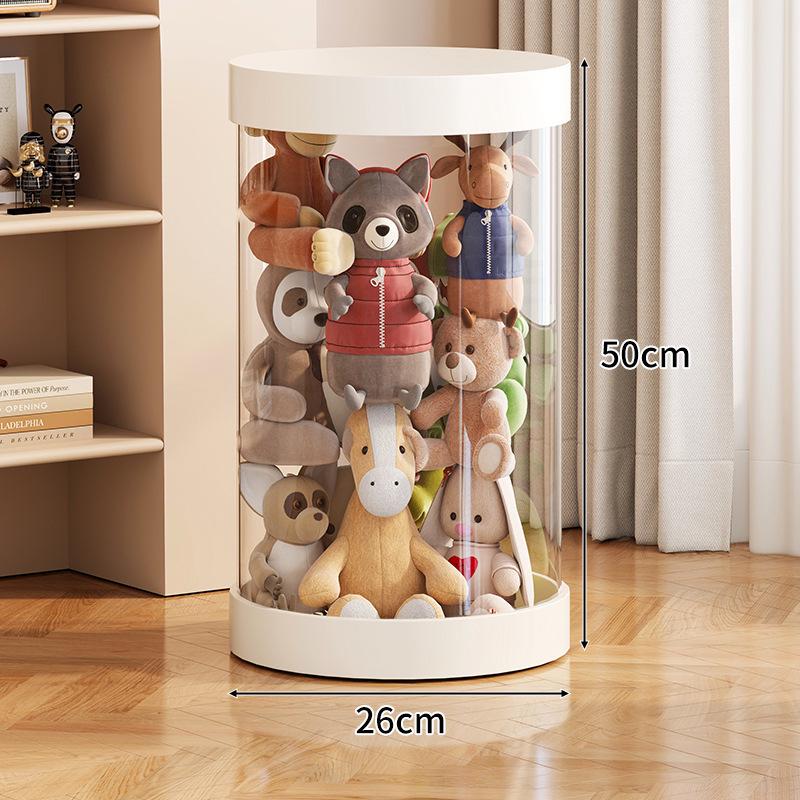 Large Capacity Transparent Toy Storage Bucket for Dolls and Plush Toys