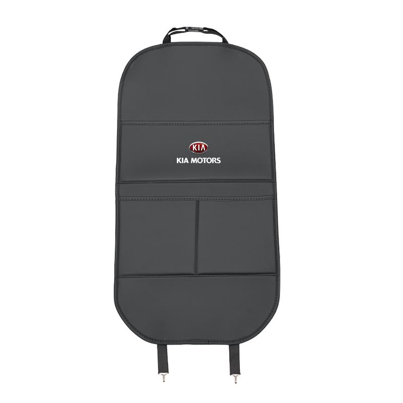 1Pcs Car Seat Anti-Kick Mat With Pocket Protective Cover Pad For KIA K9 Sorento EV6 RIO Ceed Sportage Carnival Niro Soul Cerato