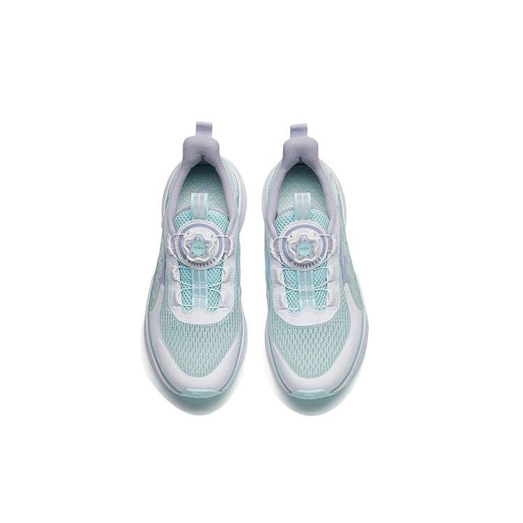 Anta Wind Chaser 4.0 Resilient Cushioning Breathable Durable Non-Slip Low-Top Kids Running Shoes Kids Running Shoes White Purple Gray 322225516-2