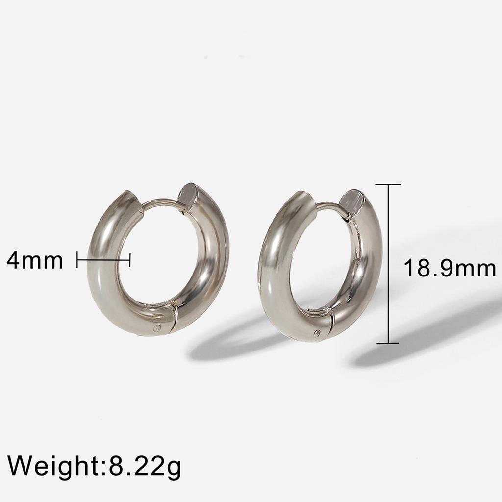 Stainless Steel Classic Circle High Quality Earrings Prevent Allergy Minimalist Versatile Temperament Jewelry