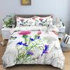 Butterfly Bedding Set 3D Flower Duvet Cover Quilt Cover With Zipper Queen Double Polyester Comforter Set Kid Girl Christmas Gift