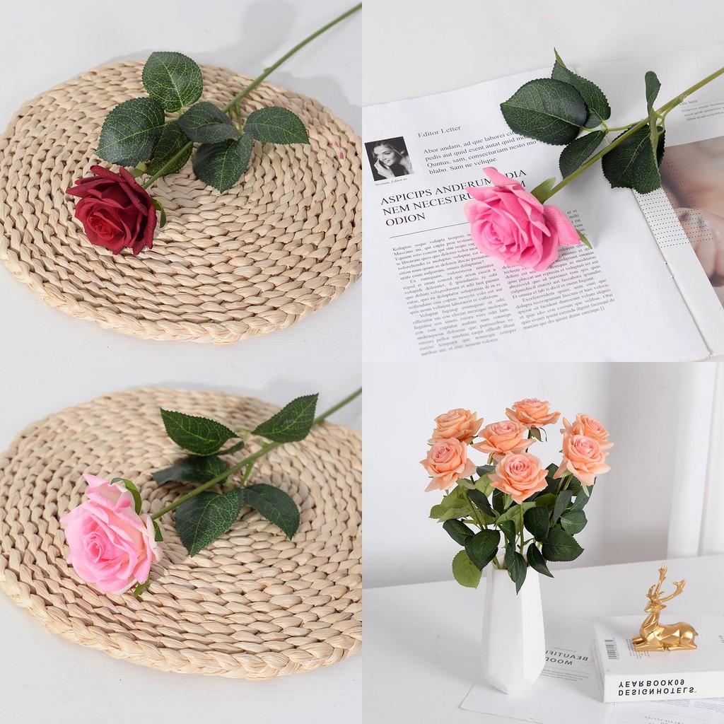 Rose Silk Flower Faux Moisturizing Decor For Home And Wedding Arrangements