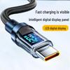 120W Typ-C Ladekabel mit Digitalanzeige, Intelligente Abschaltung, Schnellladung, Verlängerte Länge für Huawei