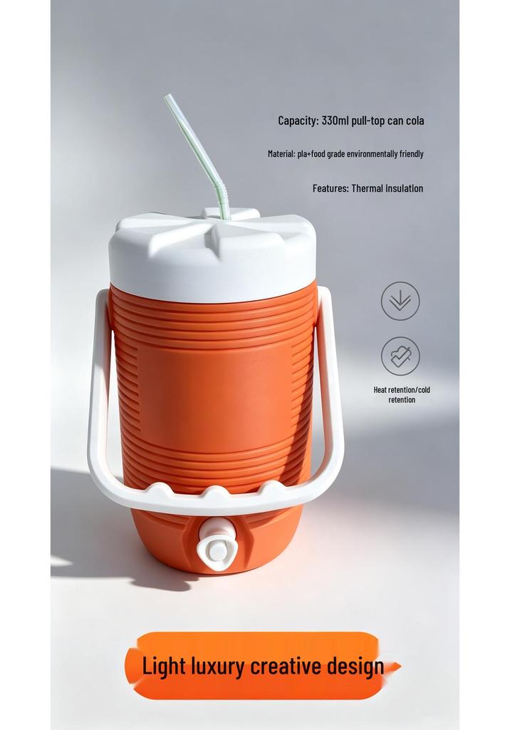 TOPRIXEL 3D-Printed Multi-Color Insulated Beverage Bucket with Faucet - Portable and Logo-Optional