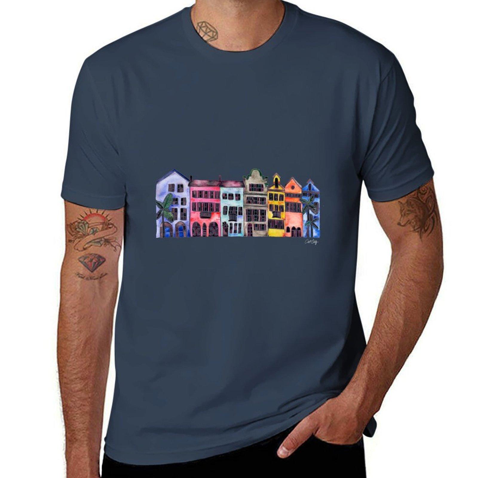 Rainbow Row Charleston Tshirt Breathable Gym Short Sleeve Tshirt S
