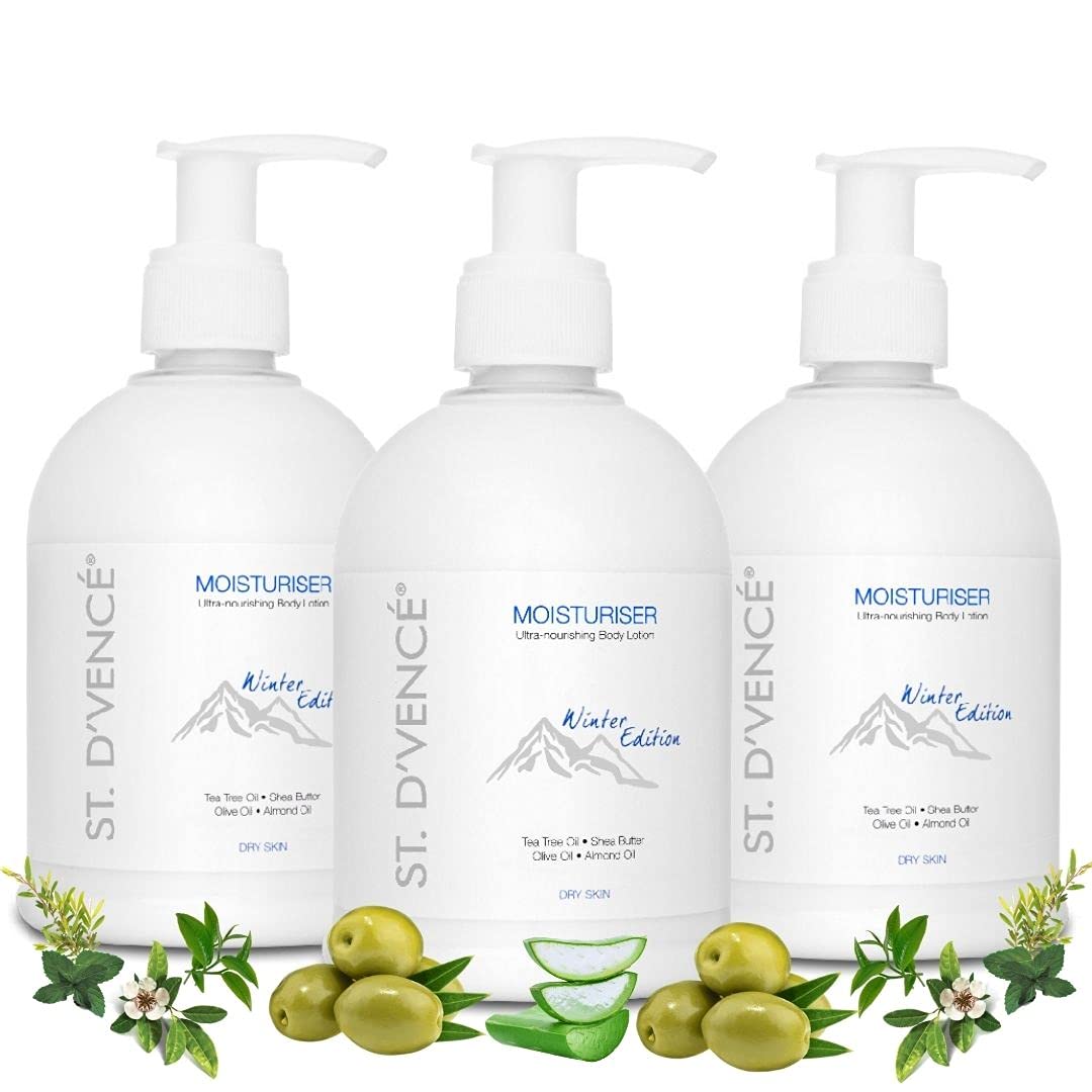 

ST. D VENCE Alpine Winter Edition Body Lotion for Dry Skin Women & Men | Tea Tree Oil, Shea Butter and Vitamin E | Moisturizer Cream Body Lotion f