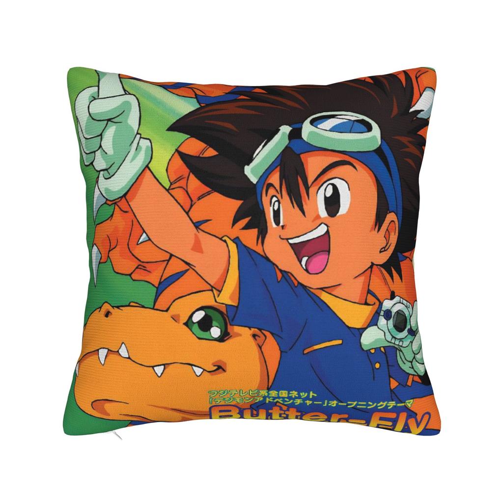 Digimons Cartoon Square Pillow Case Cushion Covers Fashion Polyester Decor Pillowcase For Home 40X40Cm