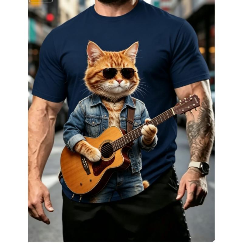 T-shirt da uomo con stampa grafica 3D retrò - Perfetta per l'uso quotidiano e le vacanze