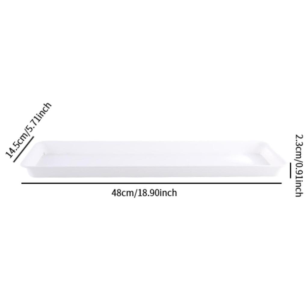 5x Plant Saucers Plant Trays Rectangular Pot Saucers Flower Pot Drainage Tray