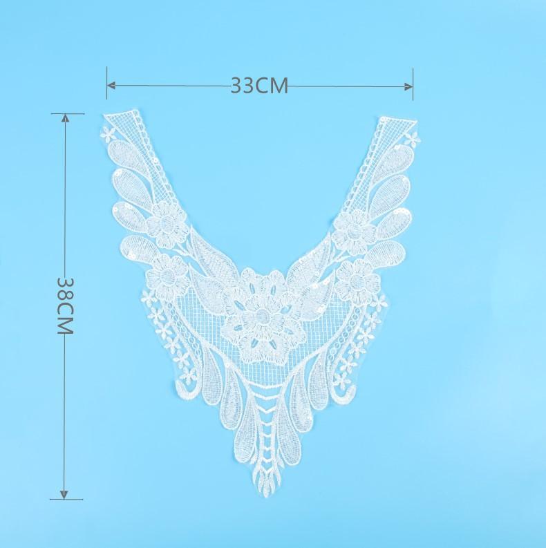 

Вышивка бисером Воротник Цветок Тяжелая промышленность Вышивка Бисером Куртка Аксессуары для одежды Воротник Цветок Украшение Аксессуары для одежды Сделай сам Кружево C-4812
