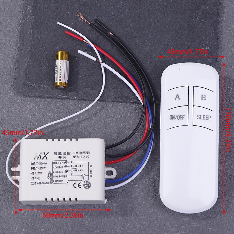 Bezdrátový dálkový ovladač vypínač světla 220V přijímač vysílač zapnuto/vypnuto digitální 2cestný nástěnný dálkový ovladač vypínač lampa
