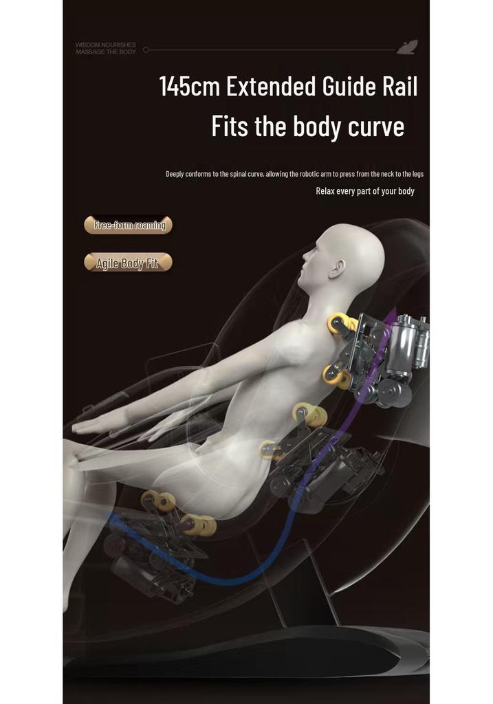 SL Guide Rail Home Massage Chair: Fully Automatic Zero Gravity Smart Voice-Controlled Recliner