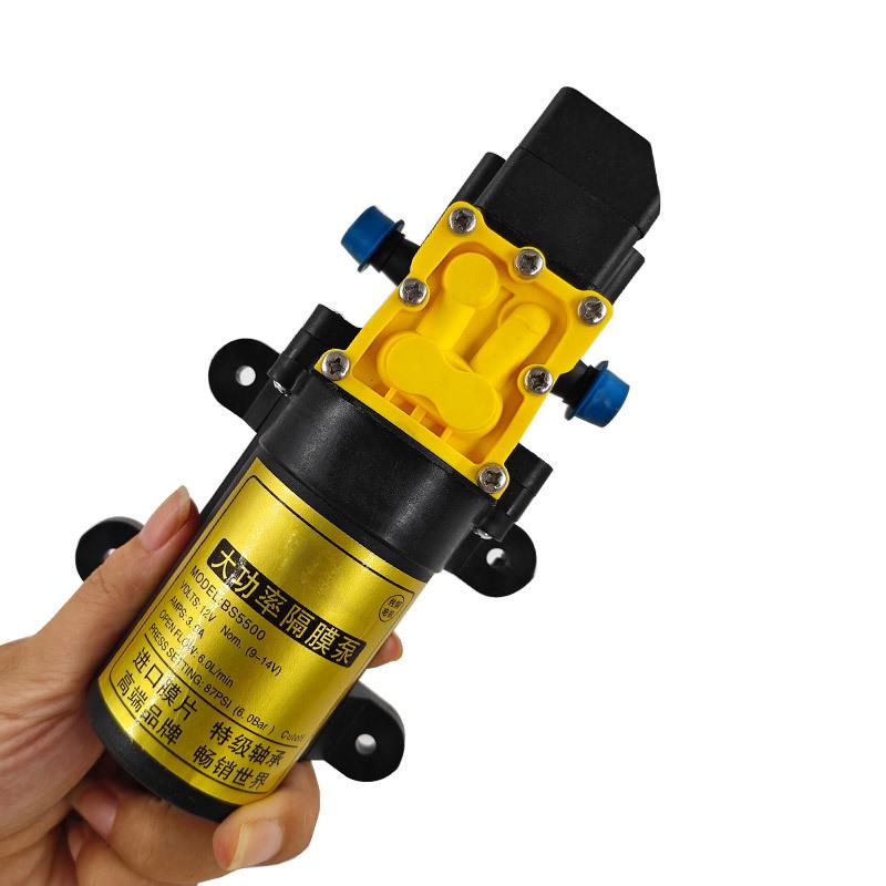 12V Agricultural Electric Spray Water Pump Small High-pressure Spraying Pump Self-priming Diaphragm Pump Pesticide Water Pump