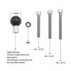 1 Inch Ball Head Adapter M8 Screws Motorcycle Handlebar Clamp Base Holder for Mount Smartphone Cameras Holder Bolt Bracket