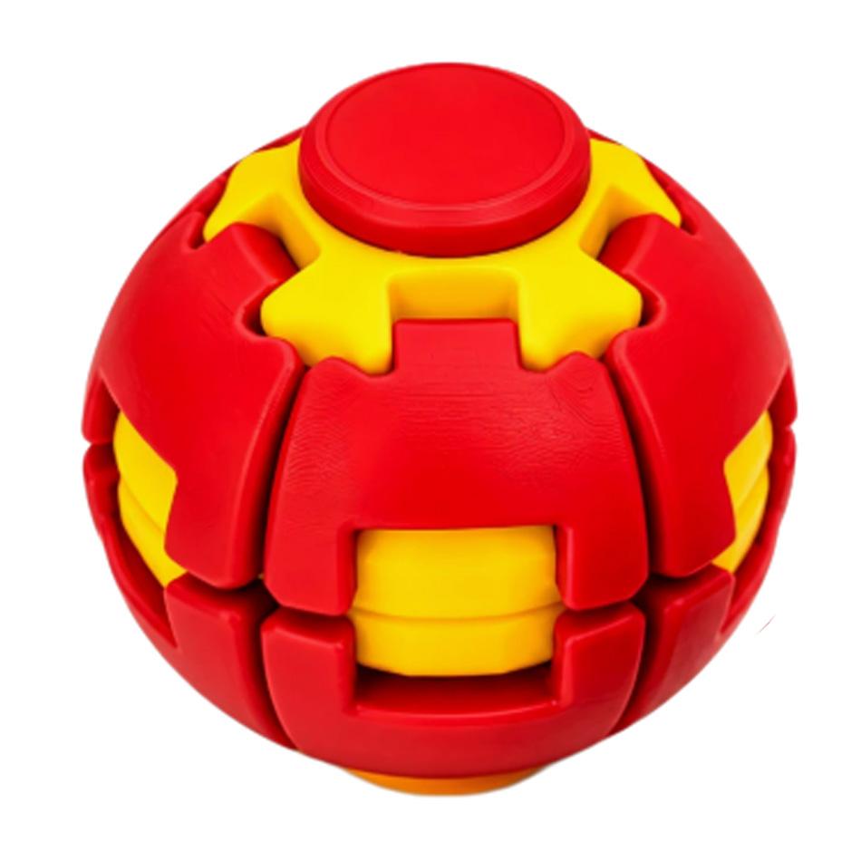 3D Printed Press-To-Spin Fidget Ballone Click Deform Fidget Spinner Ball, Smooth Rotating Stress Relief Sensory Toy