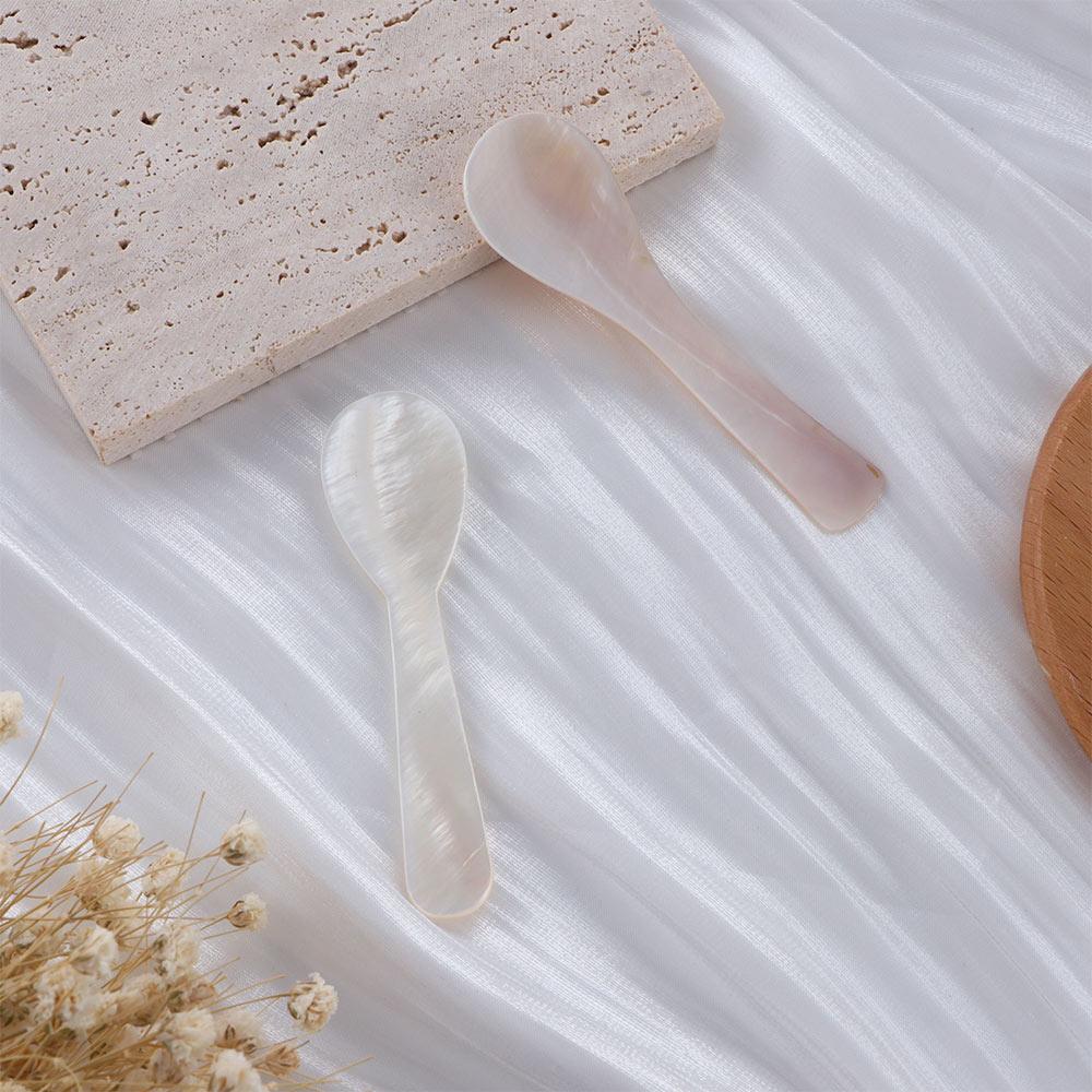 Ice Cream Shell Natural Caviar Spoons Stirring Tool Teaspoon Coffee Scoop