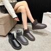 2025 winter velvet thickened foot cotton shoes versatile short boots snow boots waterproof and non-slip thick-soled large-size short boots