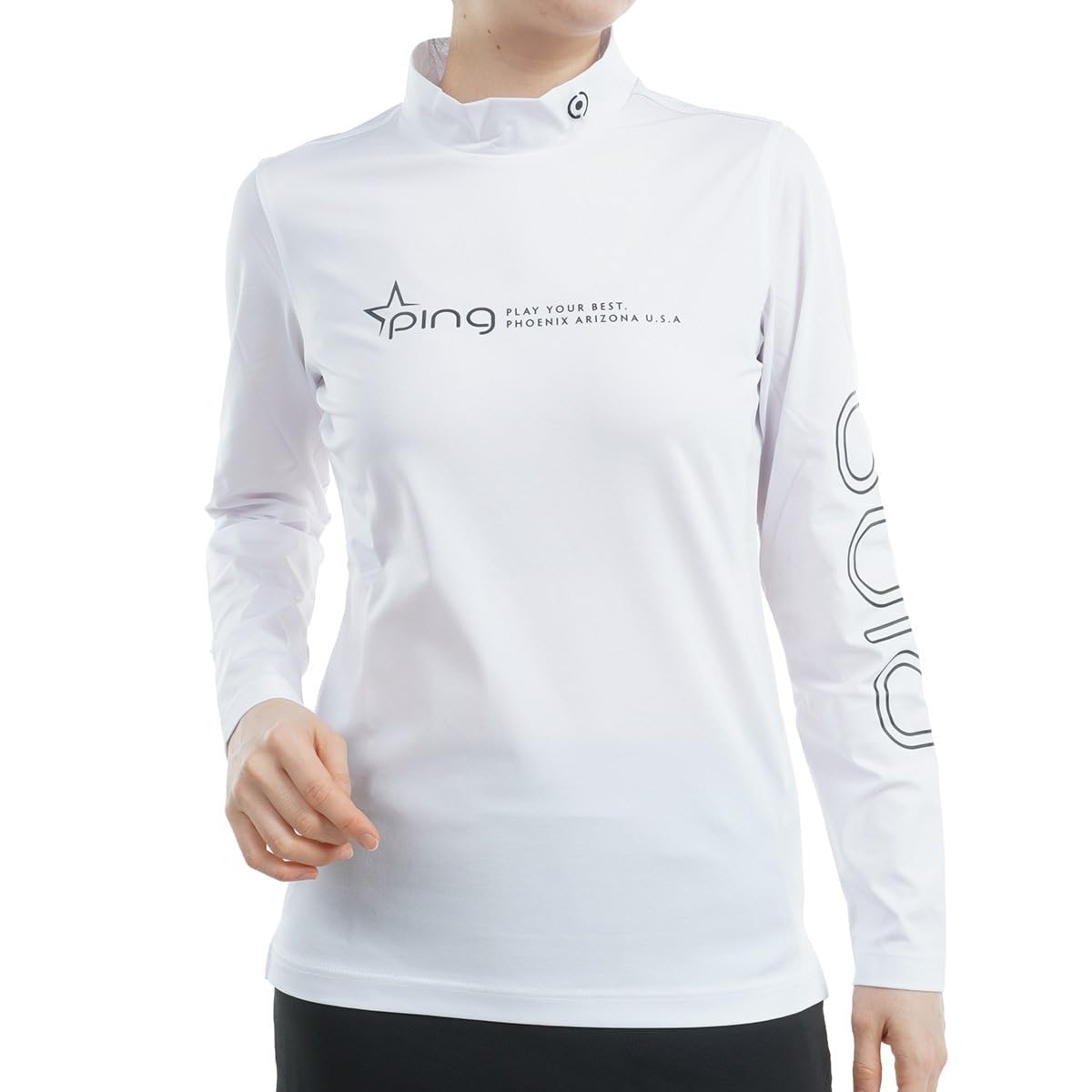 

Ping Apparel Long Sleeve High Neck Shirt Golf Undershirt LL Women s (Quick Dry) / / 622-4266900 030_White