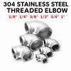 BSPT Female Elbow Coupler Connector 304 Stainless Steel Pipe Fittings Durable Female Connector