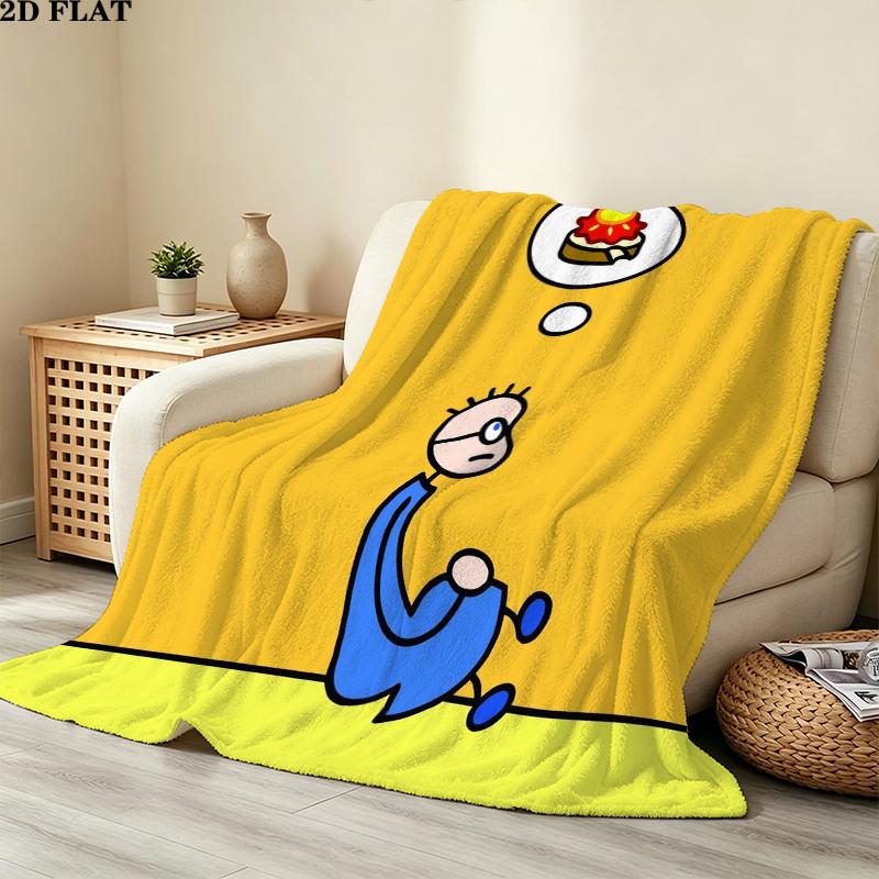 Tom Water Print Flannel Blanket, High quality Comfortable for All Seasons, Home Decor, Warmth and Comfort, Perfect for Christmas Gifts