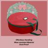 Red Round Wreath Storage Bag 600D Oxford Cloth Sturdy Carry Handle Containers For Christmas Wreath Ornament Storage Packing