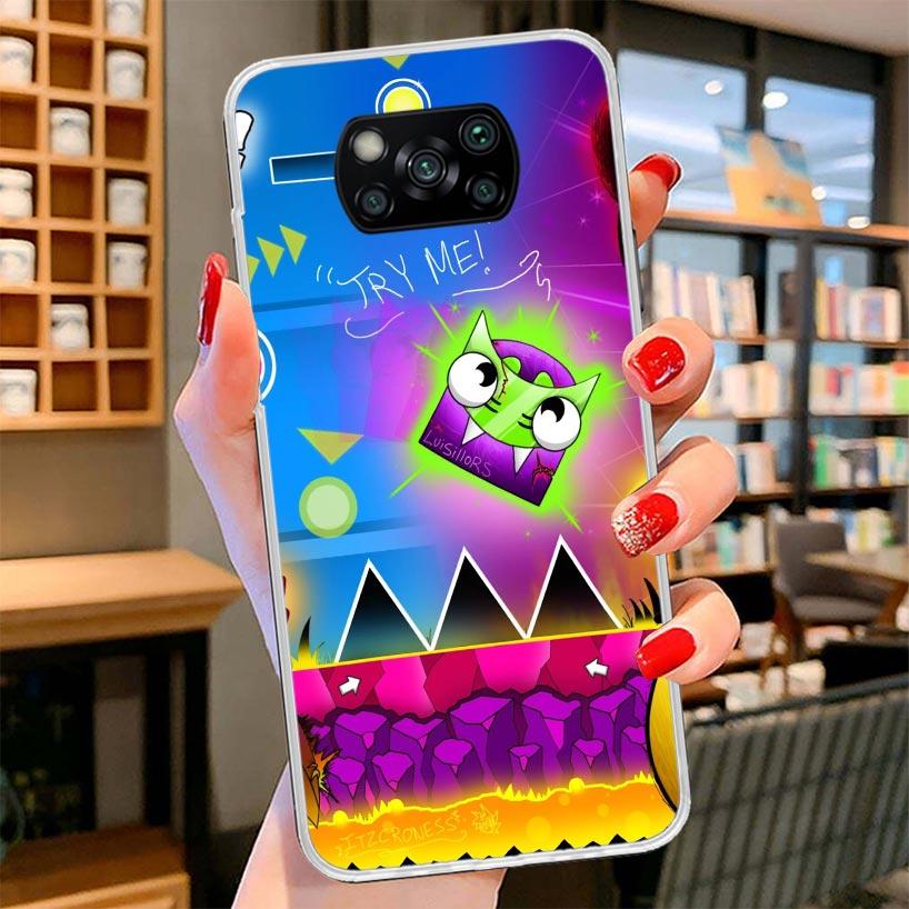 Geometry Dash Game Cover Phone Case For Xiaomi Poco F7 Ultra X7 X6 X5 Pro M7 Redmi 15C 15 13C 13 12C 12 10C 10 9A 9C 9T 9 Shell