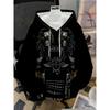 Mens Hooded Sweatshirt Soccer Print Breathable Loose Fit Casual Wear