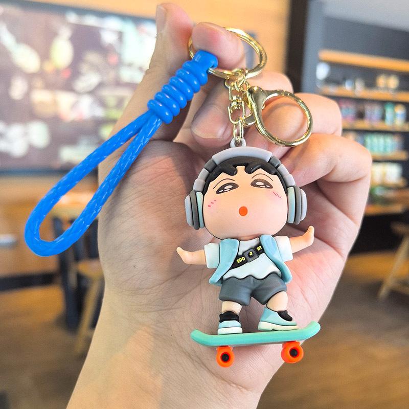 Beautiful Keychain Cute Crayon Shinchan Keychain Dress-up Figurine Small Gift Christmas Personalized Gifts Y2k Fashion Toy Anime