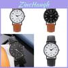 Vintage College Style Quartz Watch For Women And Men With Leather Strap And Round Dial