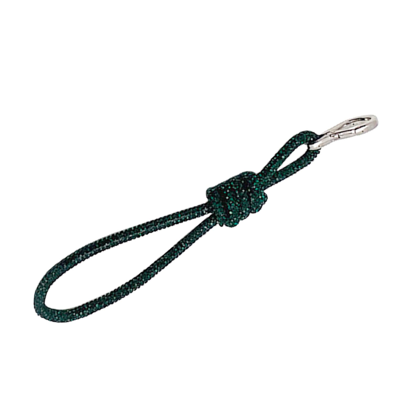 

Ремешок для телефона со сверкающими бриллиантами, стильный брелок со стразами для женщин, элегантный аксессуар для женской сумки с подвеской для сумки темно серый