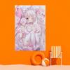 TTTaodou Anime Girl Game Tapestry Pink Cloth Dorm Bedroom Decor Tapestry B2 High Quality Fabric Multi Size Flat Print Design