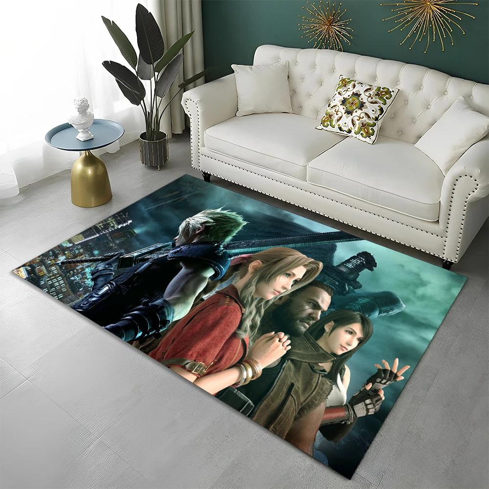 3D Final Fantasy Game Gamer FF14 HD Carpet Rug for Home Living Room Bedroom Sofa Doormat Decor,Child Area Rug Non slip Floor Mat