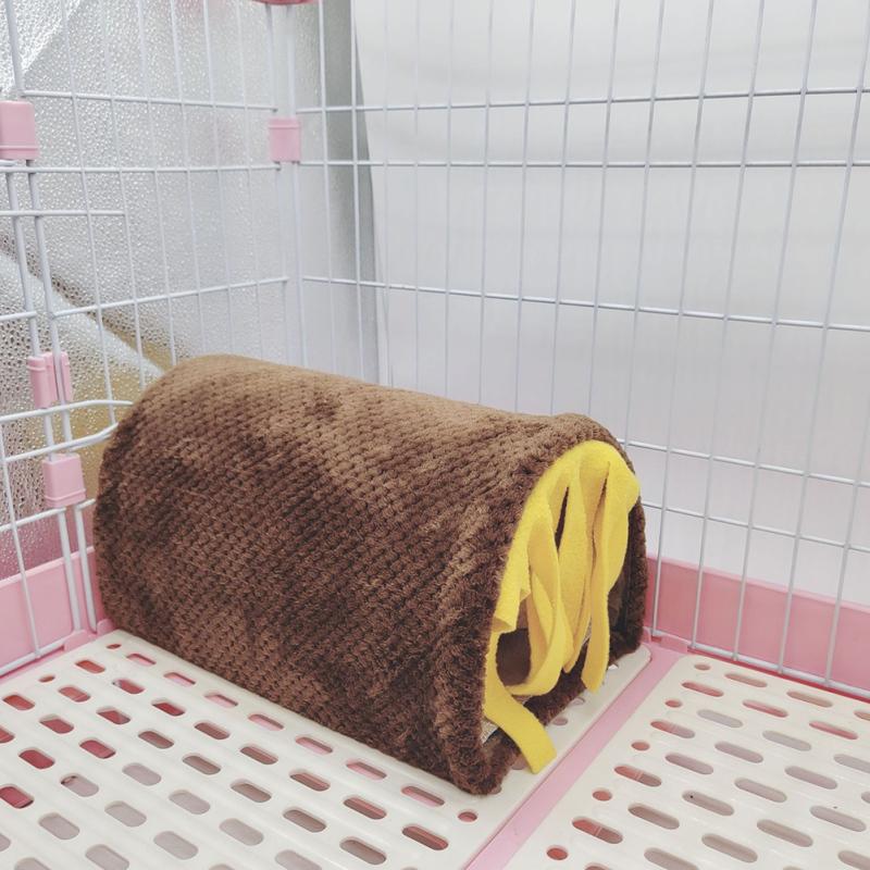 Kleintier-Quasten-Tunnel-Nest, multifunktionales Durchgangslebensraum-Versteckhaus für Hamster-Meerschweinchen